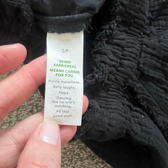 Aerie Beach Coverup Black Shorts Small - Picture 4 of 5